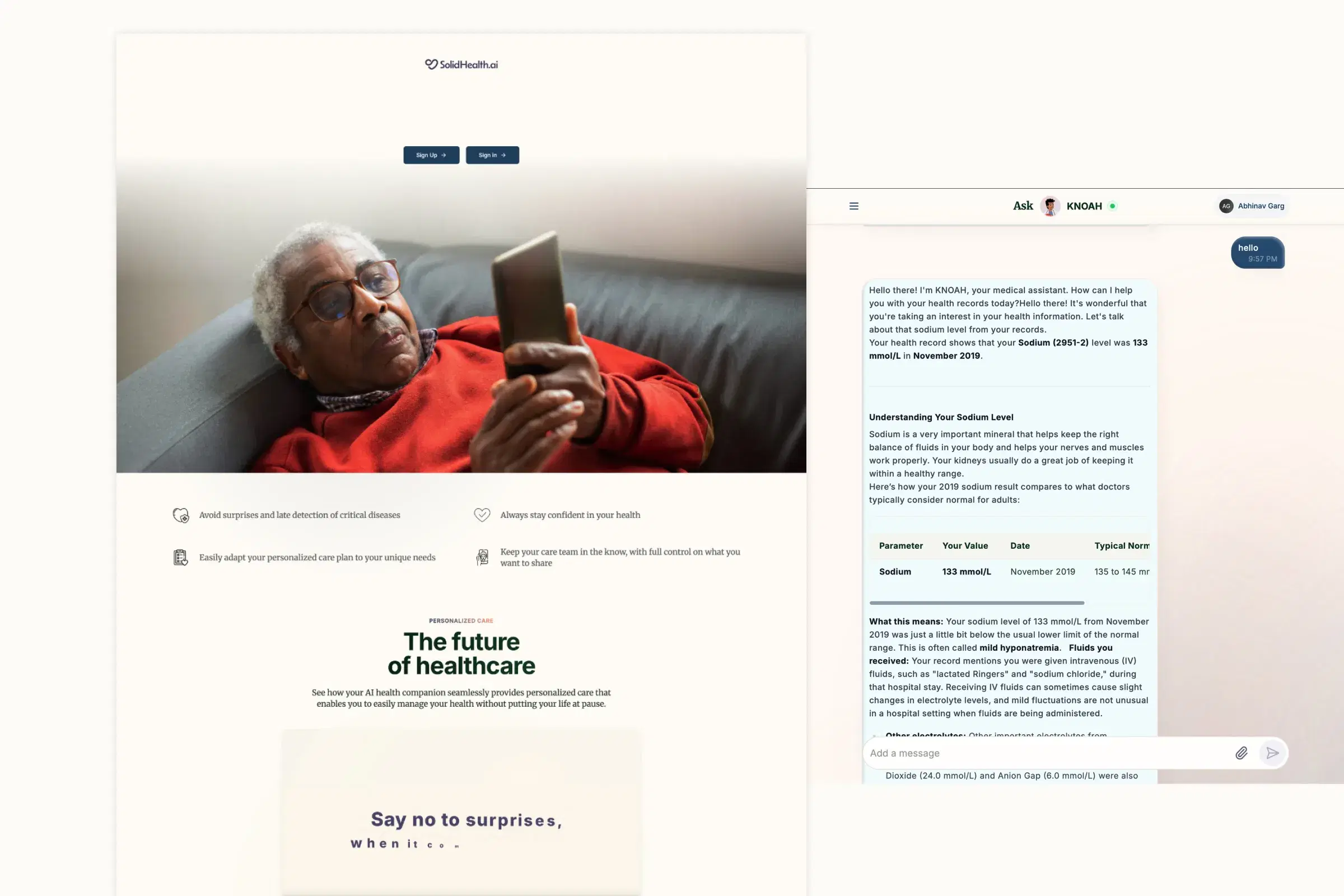 SolidHealth AI product interface