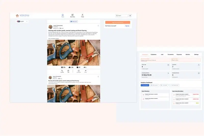 Workzona portfolio platform