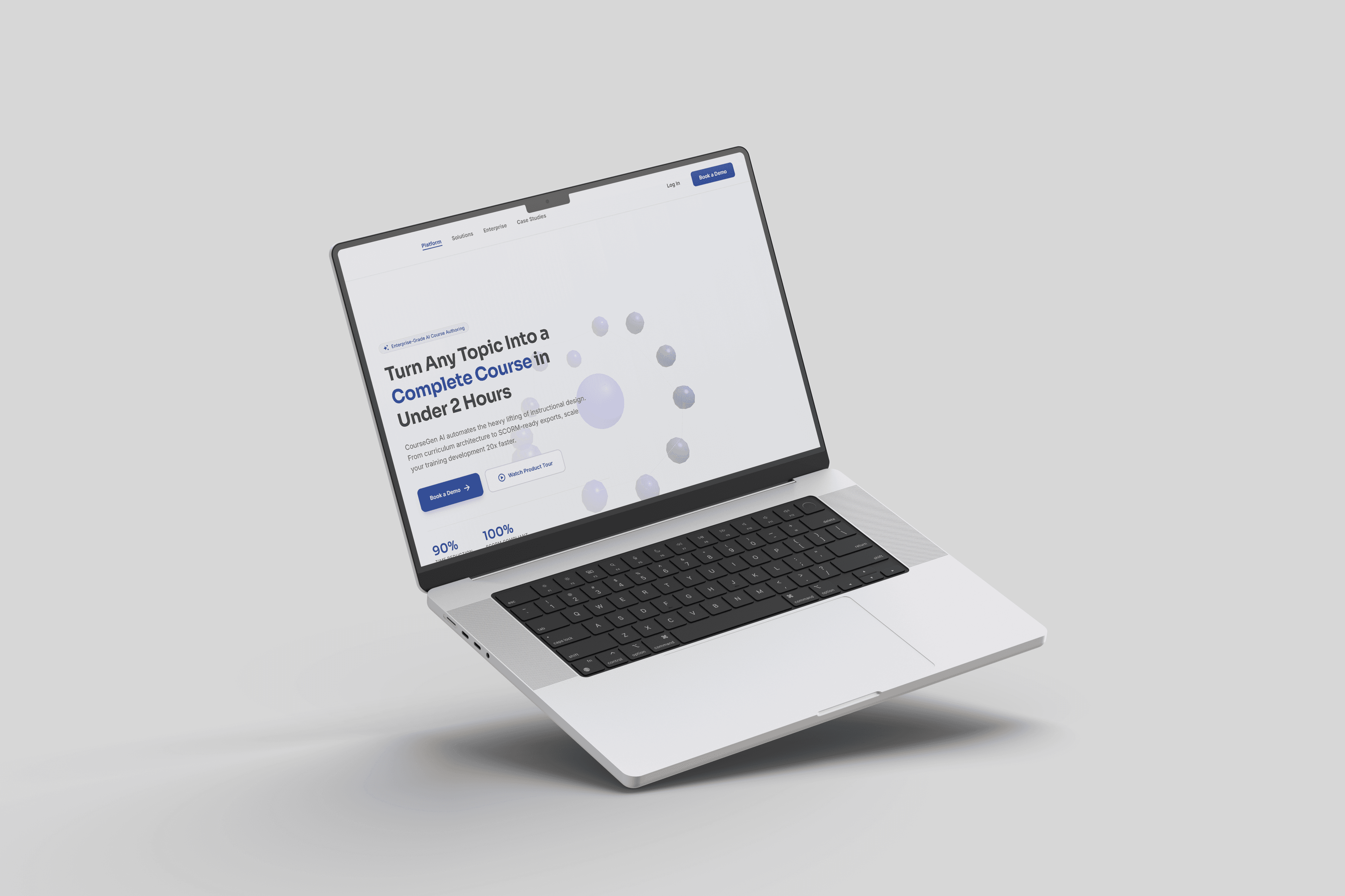 CourseGen AI product interface, a TechEniac project-based engagement