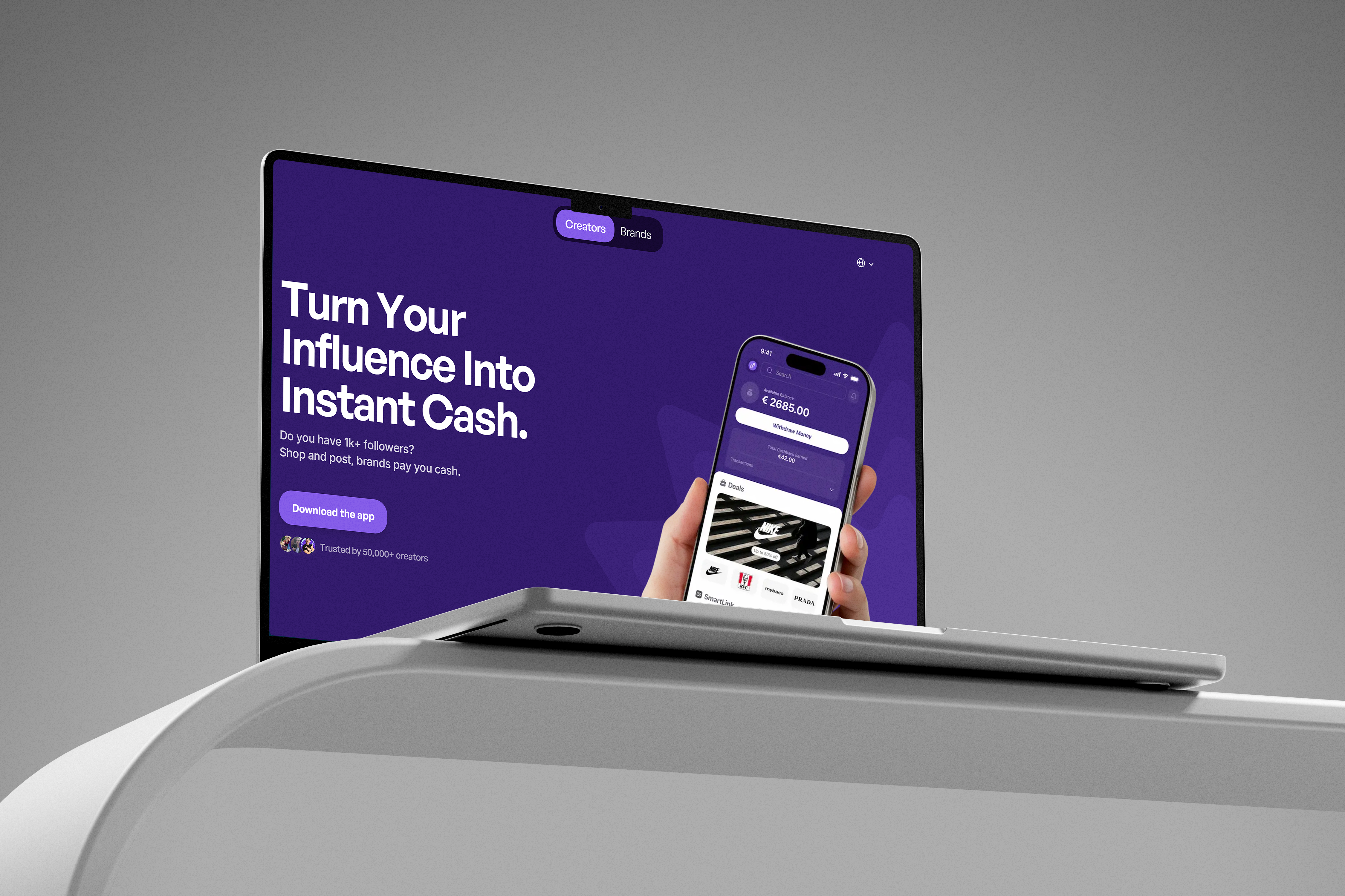 Linkfluencer platform interface, a TechEniac dedicated-team engagement