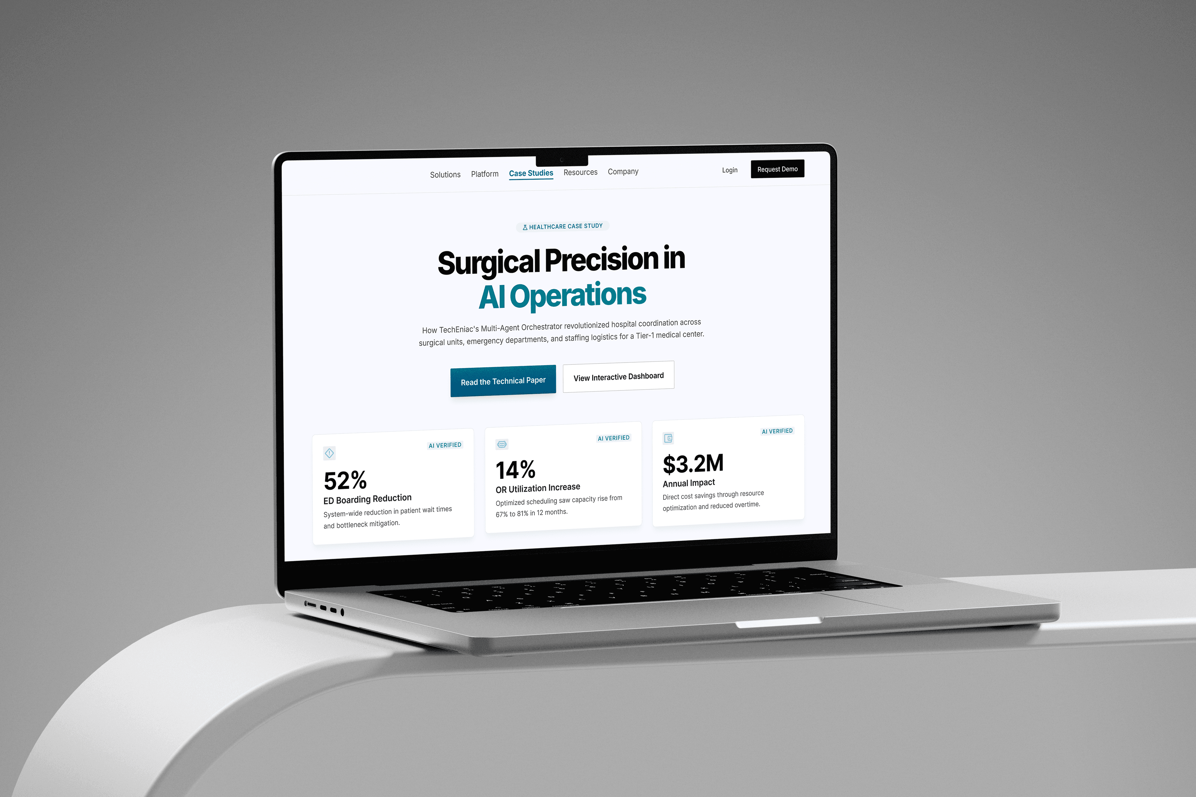 PatientFlow AI multi-agent hospital coordination platform, built by a TechEniac dedicated team